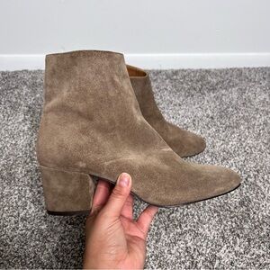 Thursday Everyone Block Heel Suede Ankle  Boots